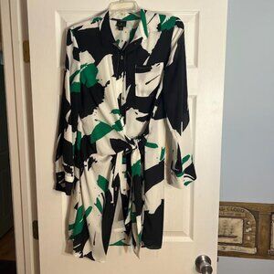 Worthington, shirt dress with tie, fully lined, 36" long, size med